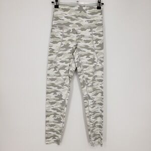 Aerie Chill Play Move Camo Leggings High Waisted Athletic Pockets Gray Size S